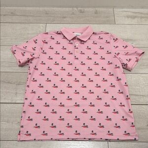 Goodfellow & Co Pink Patterned Polo Shirt